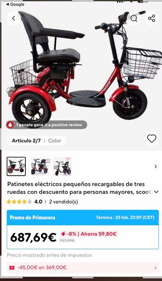 Patinetes eléctricos Personas mayores