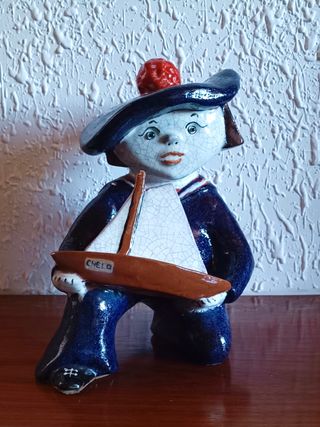 FIGURAS VINTAGE PAREJA NIÑOS JUGANDO CERÁMICA ATG