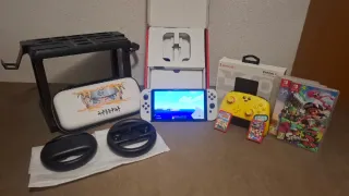Pack Nintendo Switch OLED + 5 Juegos + Accesorios!