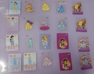 Lote 20 lamincards princesas disney
