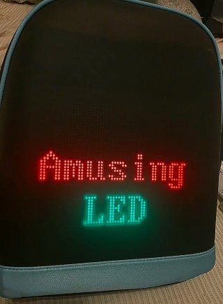 Mochila led azul(no se incluye powerbank)