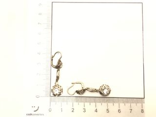 pendientes oro 18k con piedra con circonita
