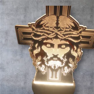 Candeeiro 3D com imagem de Cristo