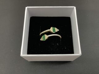 anillo oro 18k con piedra con circonita