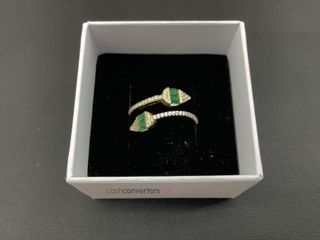 anillo oro 18k con piedra con circonita