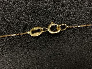 collar oro 18k con piedra 22cm