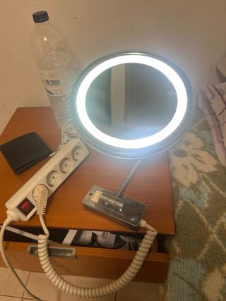 Espejo redondo con luz 