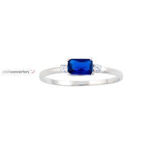 anillo oro 18k con piedra con circonita