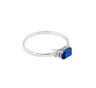 anillo oro 18k con piedra con circonita