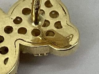 pendientes oro 18k con piedra