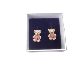 pendientes oro 18k con piedra