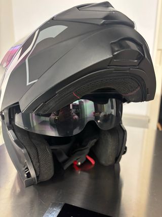 Casco Acerbis Modular Negro Gris Blanco