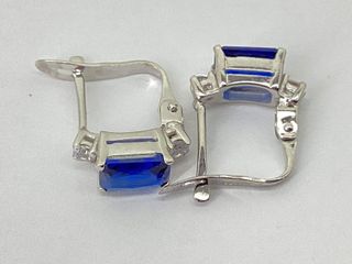 pendientes oro 18k con piedra con circonita