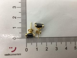 pendientes oro 18k con piedra con circonita
