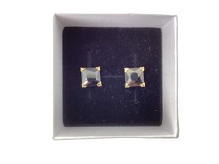 pendientes oro 18k con piedra con circonita