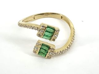 anillo oro 18k con circonita