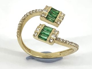 anillo oro 18k con circonita