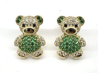 pendientes oro 18k con piedra