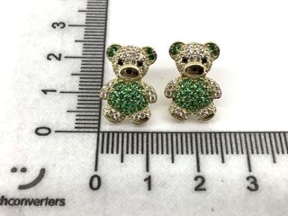 pendientes oro 18k con piedra