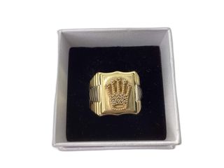 sello oro 18k con piedra