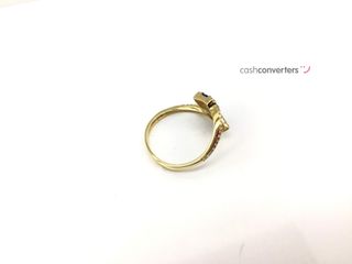 anillo oro 18k con piedra con circonita