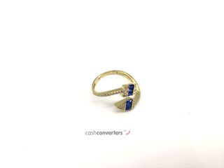 anillo oro 18k con piedra con circonita