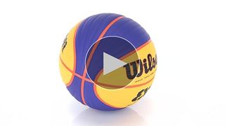 Wilson WTB0533XB Pelota de Baloncesto Fiba 3x3 Caucho Interior y Exterior, Adultos Unisex, Azul/Amarillo, 6