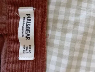 Calças de Bombazine cor de tijolo tamanho 40