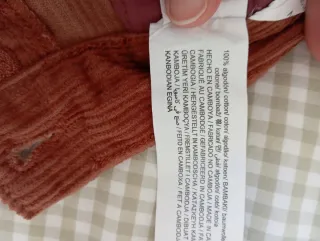 Calças de Bombazine cor de tijolo tamanho 40