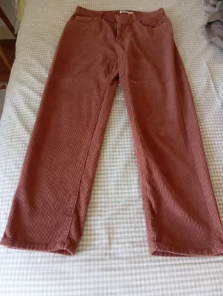 Calças de Bombazine cor de tijolo tamanho 40