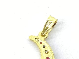 colgante oro 18k con piedra