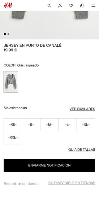 Jersey en punto de canalé