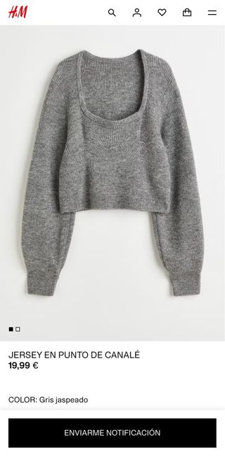 Jersey en punto de canalé