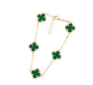 pulsera oro 18k con piedra con circonita