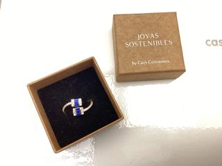 anillo oro 18k con circonita