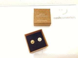 pendientes oro 18k con circonita