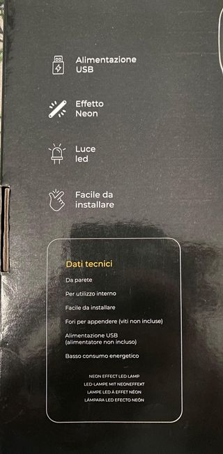 lampada effetto luce neon