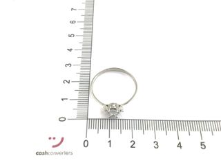 anillo oro 18k con piedra con circonita t. 22 (19,74 mm)