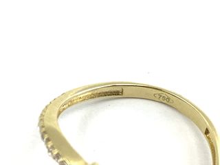 anillo oro 18k con circonita t. 15 (17,52 mm)