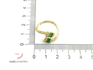 anillo oro 18k con circonita t. 15 (17,52 mm)