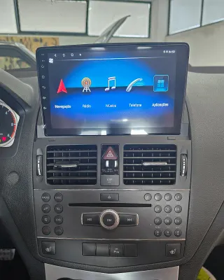 Rádio Mercedes W204 Android 14 com GPS (Novo)