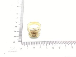 sello oro 18k con piedra