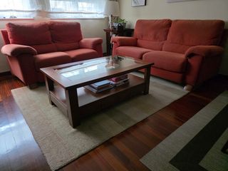 Conjunto sofás de tela 3+2