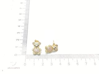 pendientes oro 18k con piedra