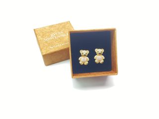 pendientes oro 18k con piedra