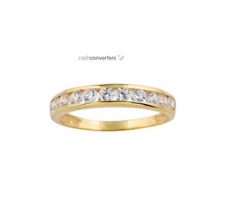 anillo oro 18k con piedra con circonita