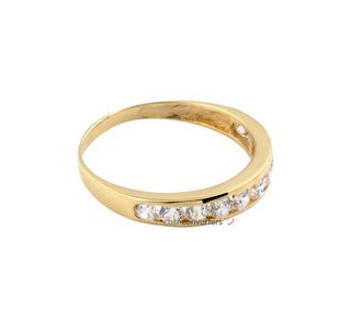 anillo oro 18k con piedra con circonita