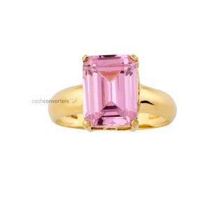 anillo oro 18k con piedra con circonita