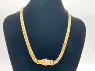 gargantilla oro 18k con circonita 22.5cm