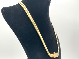gargantilla oro 18k con circonita 22.5cm